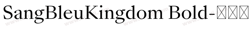 SangBleuKingdom Bold字体转换